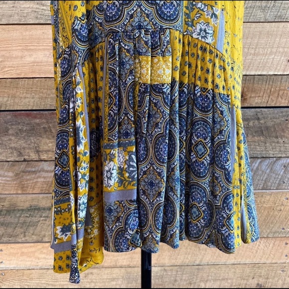 Navy & Golden Color Halter Dress|Size Large - Picture 4 of 6